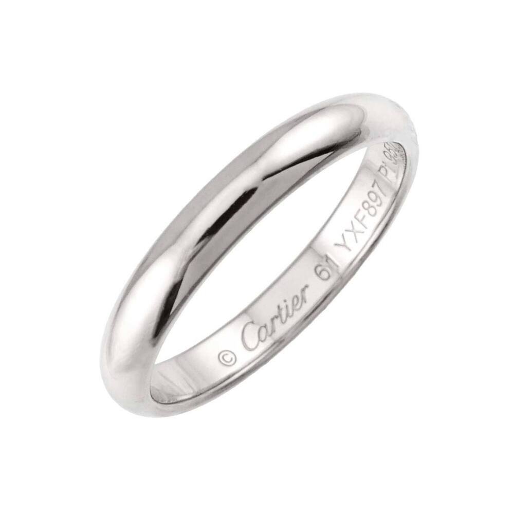 Cartier 1895 Classic #61 Ring, Platinum, 2.5mm width.